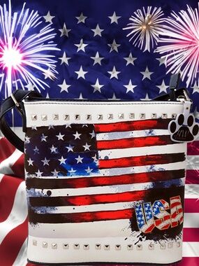 USA Flag Purse Stars Stripes Conceal Carry Purse